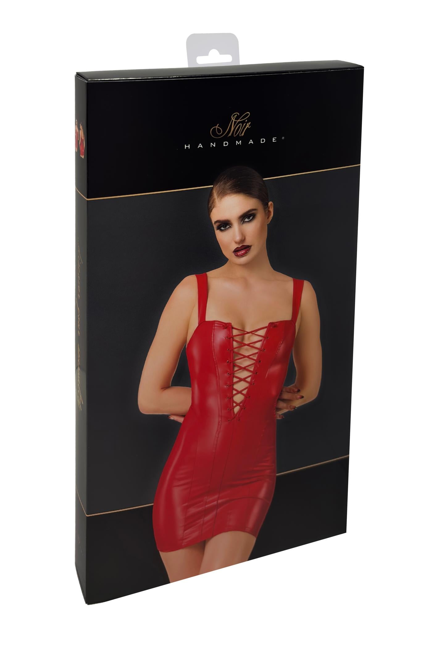 F364 rotes Bombshell Minikleid mit Schnürung - 3XL-7