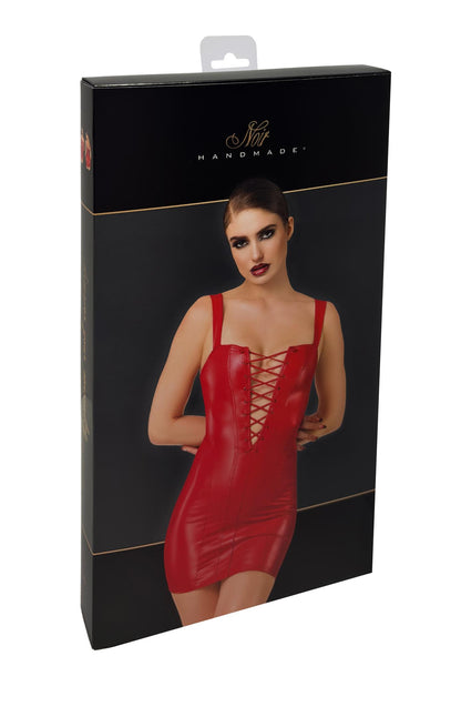 F364 rotes Bombshell Minikleid mit Schnürung - 3XL-7