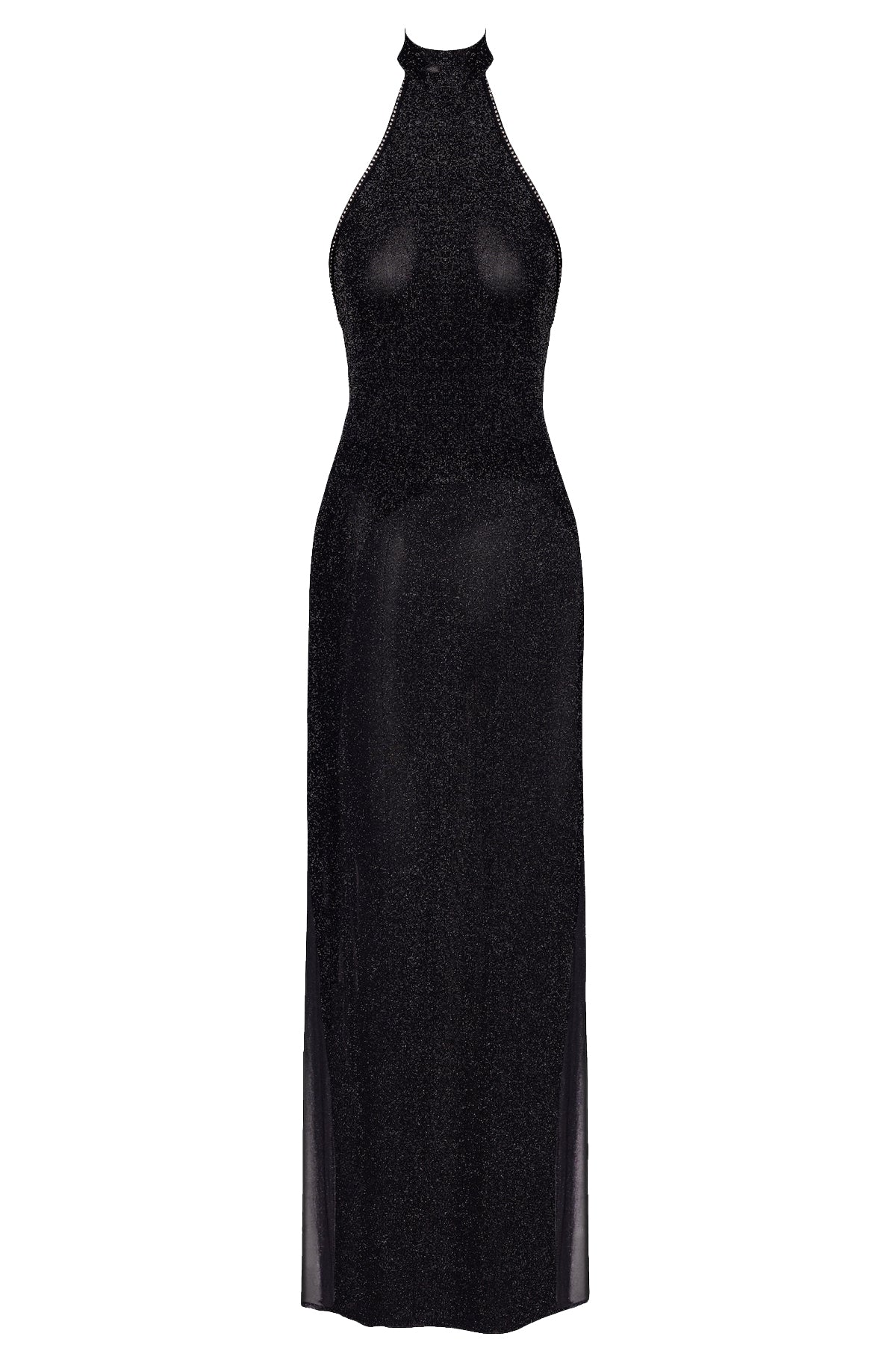 F372 Onyx Twin-slit Long dress - 3XL-0