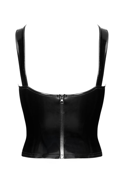 F379 Dominae Frontbind PVC corset top - 3XL-1