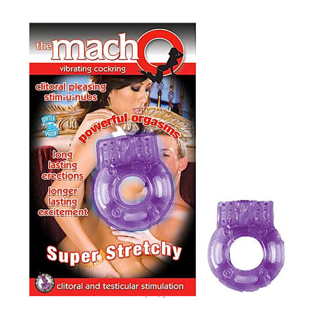 Macho Vibrating Cockring (Purple)-0