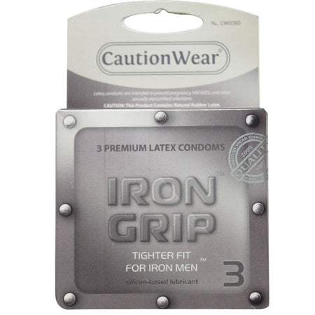 Caution Wear Iron Grip Condoms (3 pack)-0