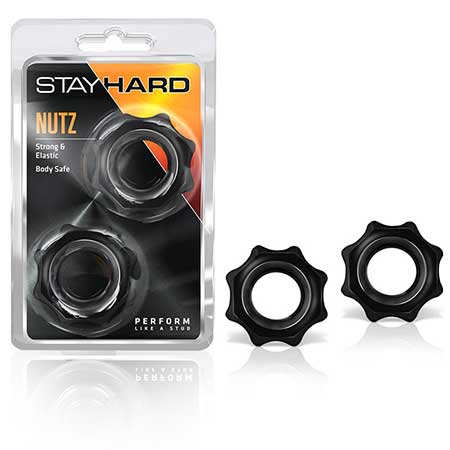 Stay Hard Nutz Cockring 2-Pack Black-0