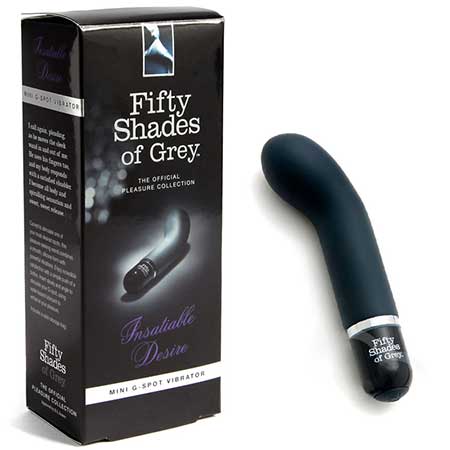 Fifty Shades of Grey Insatiable Desire Silicone Mini G-Spot Vibrator Black-0
