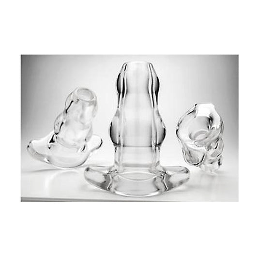 Double Tunnel Plug - Clear - Medium-0