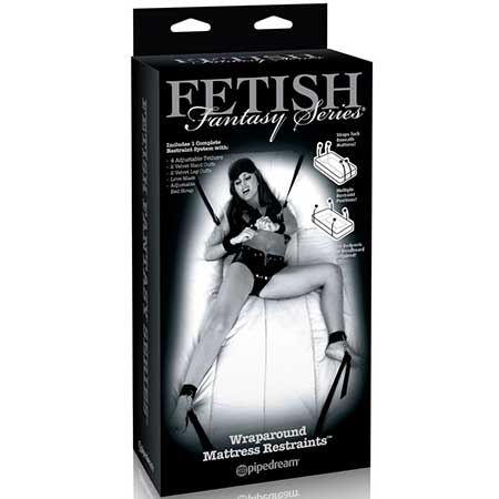 Fetish Fantasy Series Limited Edition Wraparound Mattress Restraints Kit Black-0