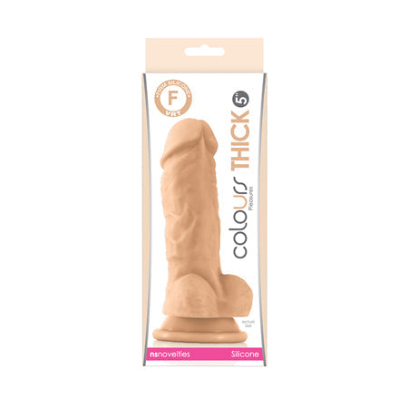 Colours Pleasures Thick 5 in. Dildo Beige-0