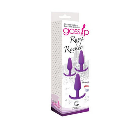 Gossip Rump Rockers 3-Piece Silicone Anal Plug Training Set Violet-0