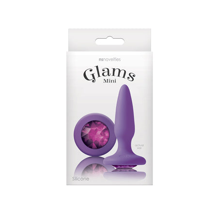 Glams Mini Anal Plug Purple Gem-0