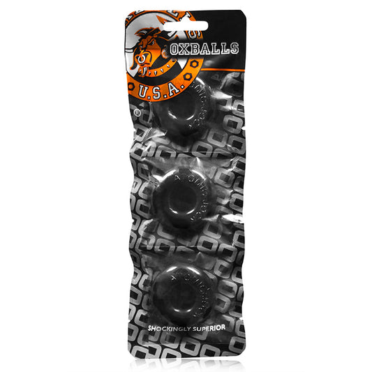 OxBalls Ringer, 3-Pack Of Do-Nut-1, Small, Black-0
