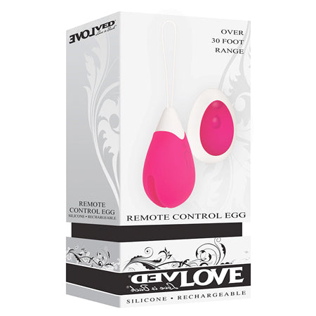 Evolved Rechargeable Remote-Controlled Silicone Egg Vibrator Pink-0