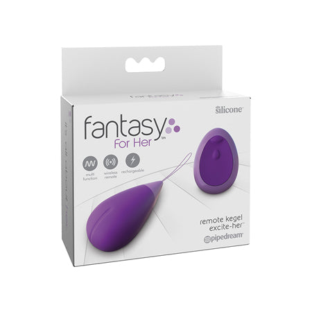 Fantasy For Her Remote Kegel Excite-Her Rechargeable Silicone Trainer Purple-0