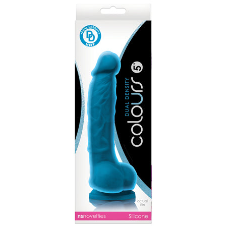 Colours Dual Density 5 in. Dildo Blue-0