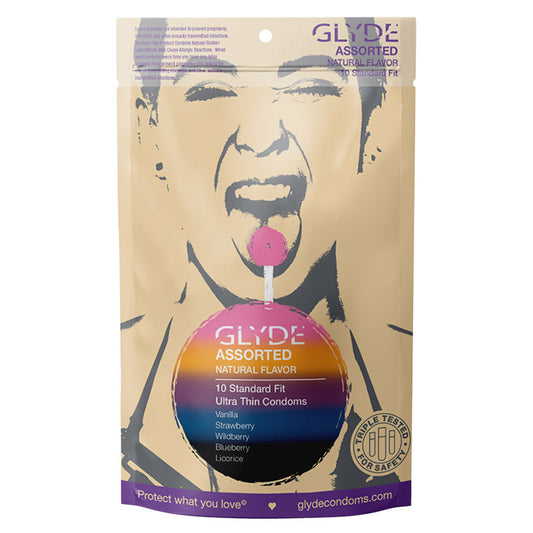 Glyde Ultra Natural Flavor Condom 10pk Asst-0