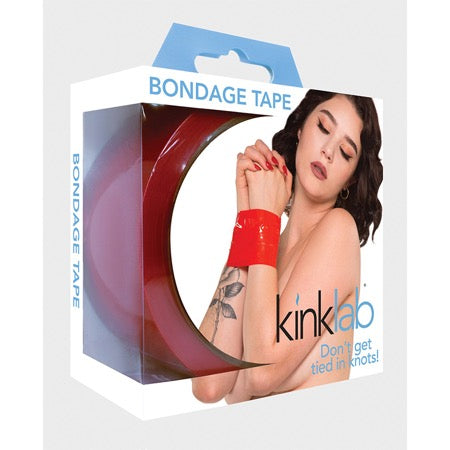 Kinklab Unisex Bondage Tape - Red-0