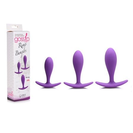 Gossip Rump Bumpers 3-Piece Silicone Anal Plug Training Set Violet-0