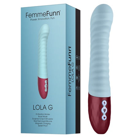 FemmeFunn Lola G Rechargeable Silicone G-Spot Vibrator Light Blue-0