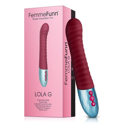 FemmeFunn Lola G Rechargeable Silicone G-Spot Vibrator Maroon-0