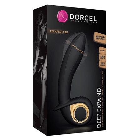 Dorcel Deep Expand Rechargeable Silicone Inflating Vibrator Black-0