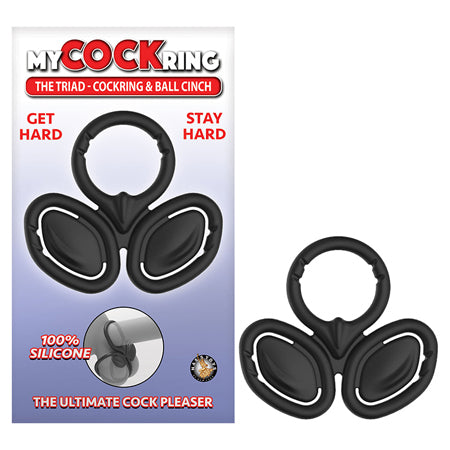 My Cockring The Triad Cockring & Ball Cinch Black-0
