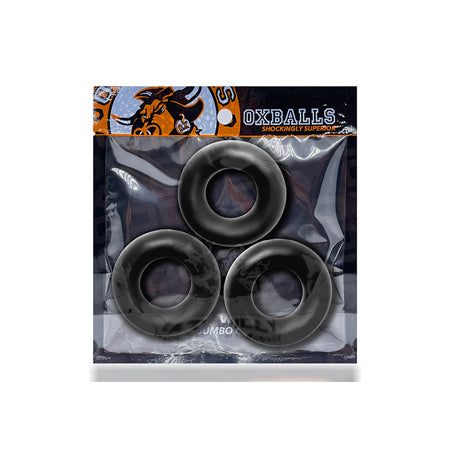 OxBalls Fat Willy 3-Pack Jumbo Cockrings FLEXtpr Black-0
