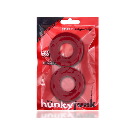 OxBalls Stiffy 2-Pack Bulge Cockrings Silicone TPR Cherry Ice-0