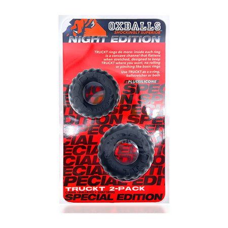 OxBalls Truckt 2-Piece Cockring Plus+Silicone Special Edition Night-0