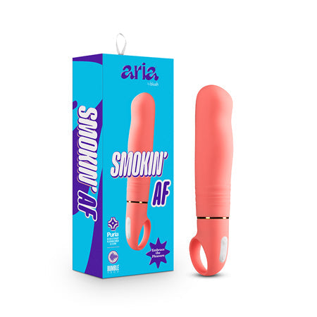 Aria Smokin' AF Silicone Vibrator Coral-0