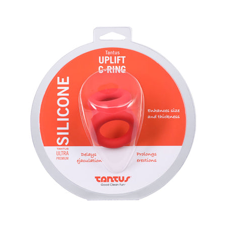 Tantus Uplift C-Ring Cock and Ball Sling Red-0