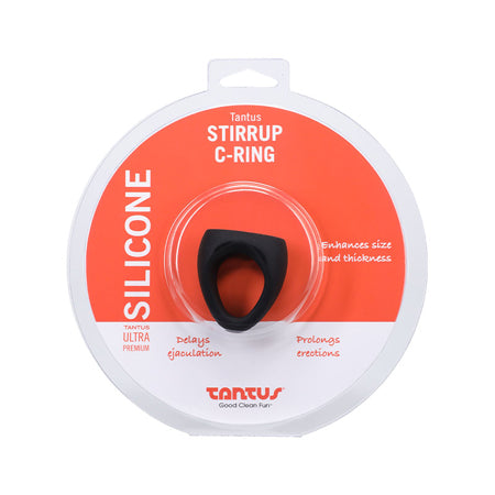 Tantus Stirrup C-Ring Cock and Ball Sling Black-0
