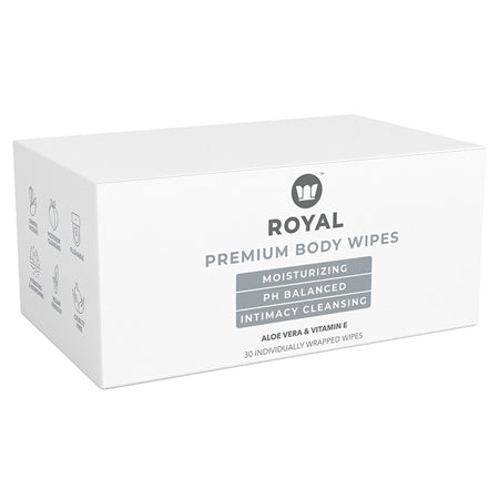 Royal Condom Intimacy Cleansing Wipes Box 30 Count-0