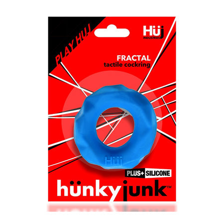 Hunkyjunk Fractal Tactile Cockring Teal Ice-0