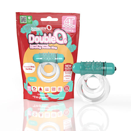 Screaming O 4T DoubleO 6 Vibrating Double Cockring Kiwi-0