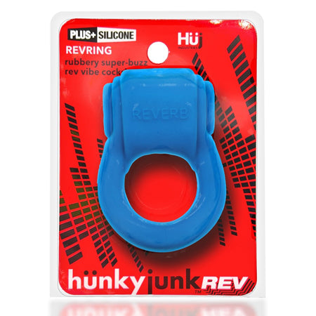 Hunkyjunk Revring Cockring with Bullet Vibrator Teal Ice-0