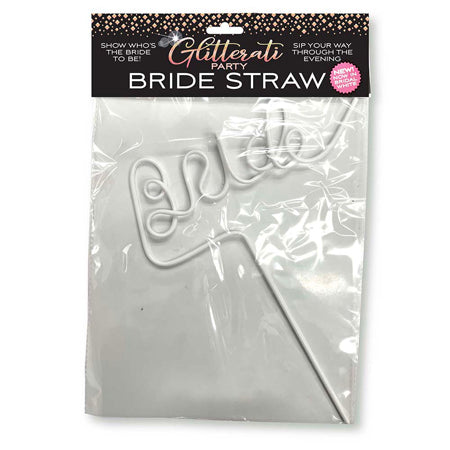 Glitterati Party Bride Straw White-0