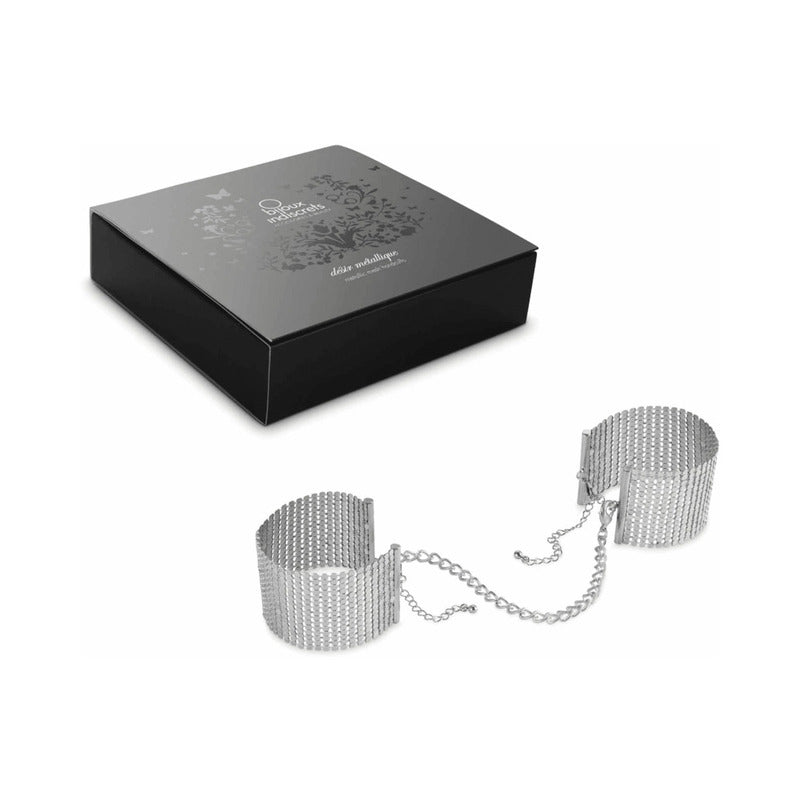 Bijoux Indiscrets Desir Metallique Mesh Handcuffs Silver-0