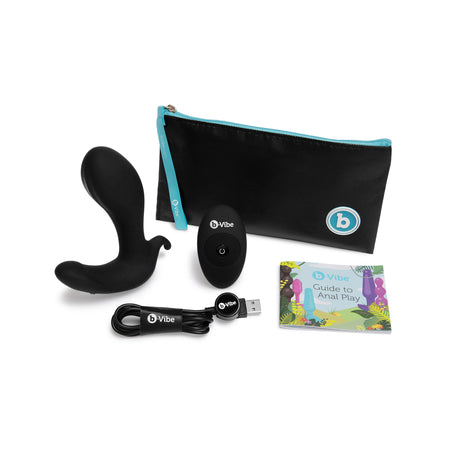 b-Vibe Expand Expanding and Vibrating Remote Control Plug Black-0