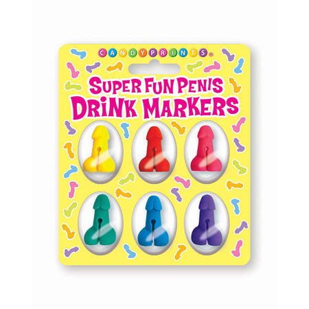 Super Fun Penis Drink Markers 6-Piece Set-0