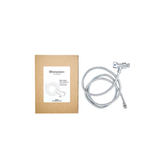 Womanizer Wave Shower Hose and Shower Arm Mount Set Chrome-0
