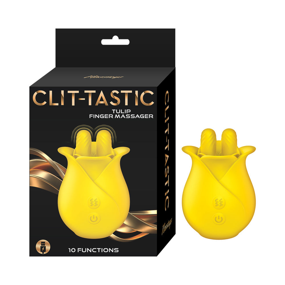 Clit-Tastic Tulip Finger Massager Yellow-0