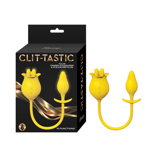 Clit-Tastic Tulip Finger Massager & Pleasure Plug Yellow-0