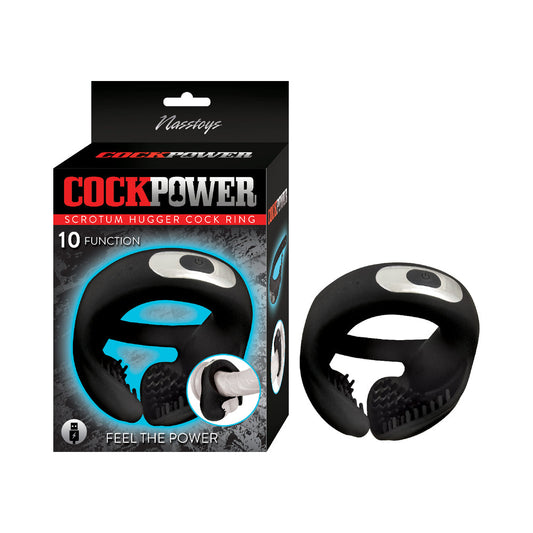 Cockpower Scrotum Hugger Cock Ring Black-0