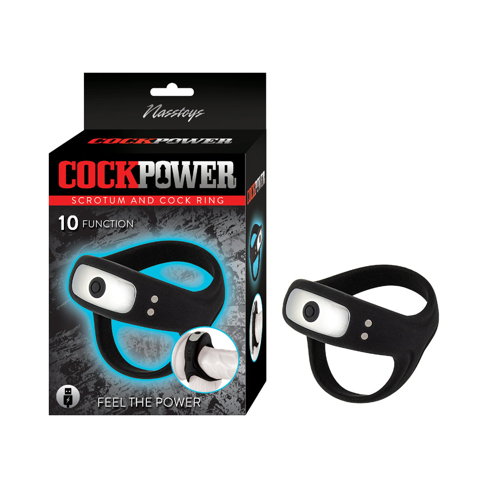 Cockpower Scrotum and Cock Ring Black-0