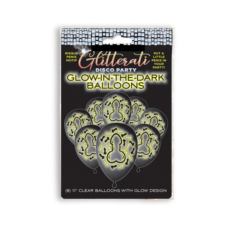 Glitterati Disco Party Glow in the Dark Balloons 8-Pack-0