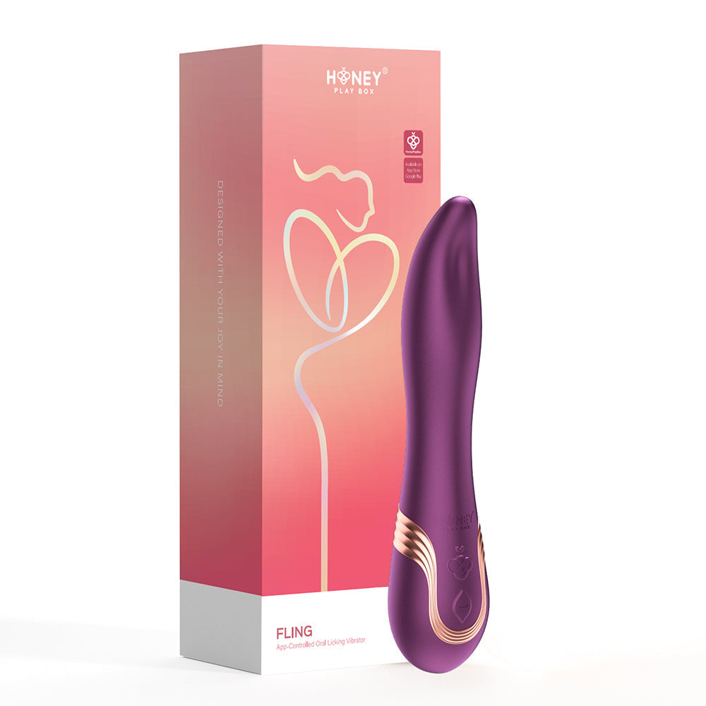 Honey Play Box Fling Tongue-Like Oral Licking Vibrator-0