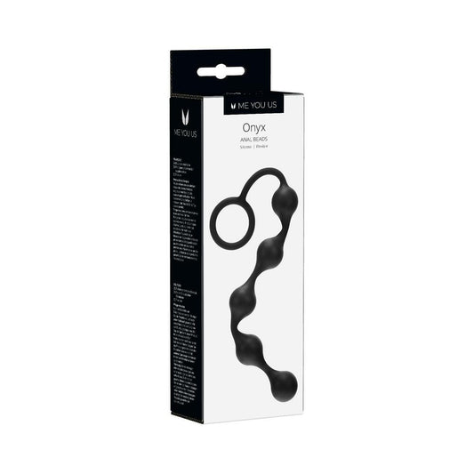 Me You Us Onyx Silicone Anal Beads Black-0