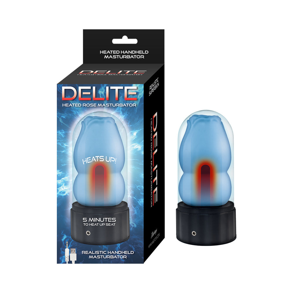 Delite Heated Rose Masturbator Blue-0