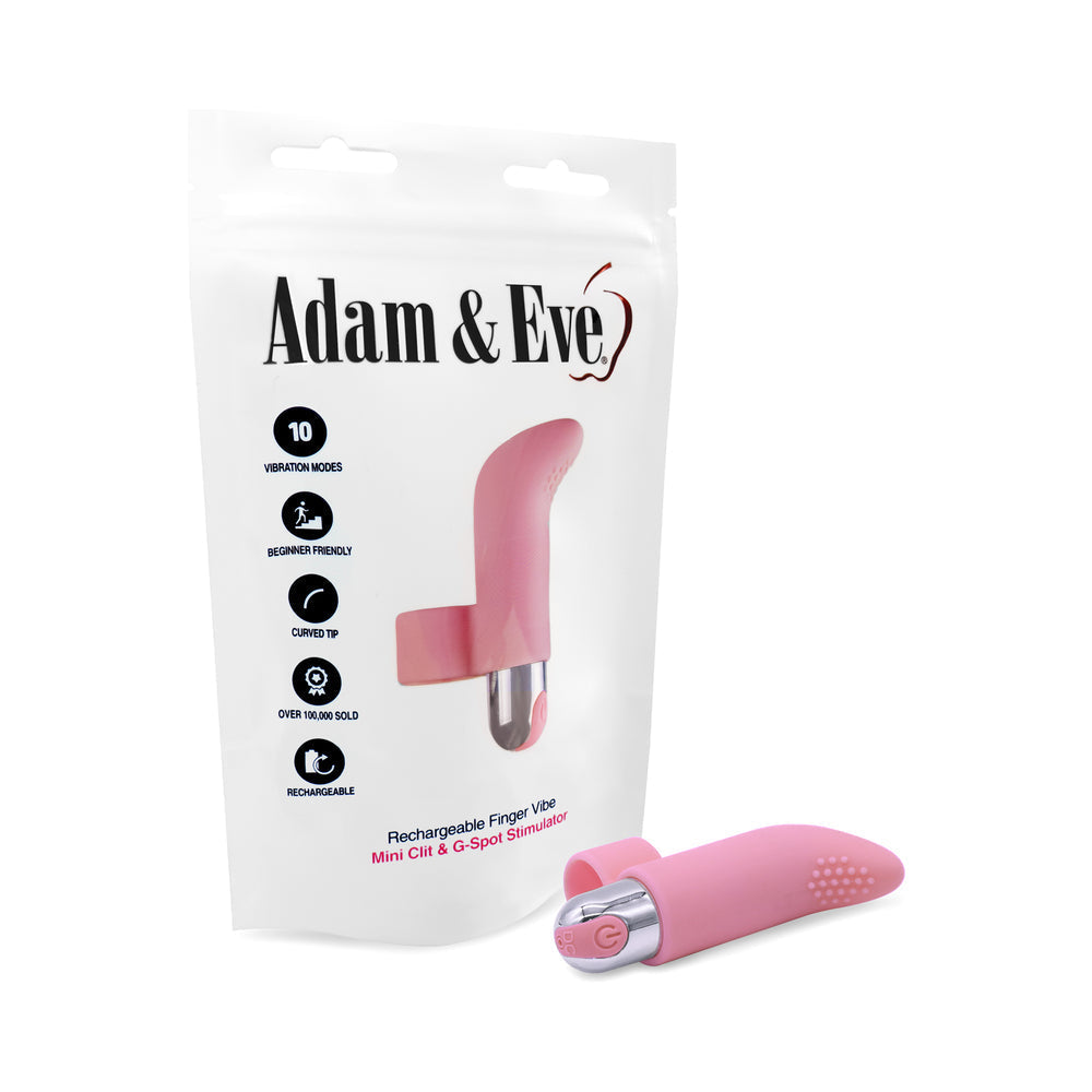Adam & Eve Silicone Rechargeable Finger Vibe (Bag Packaging)-0