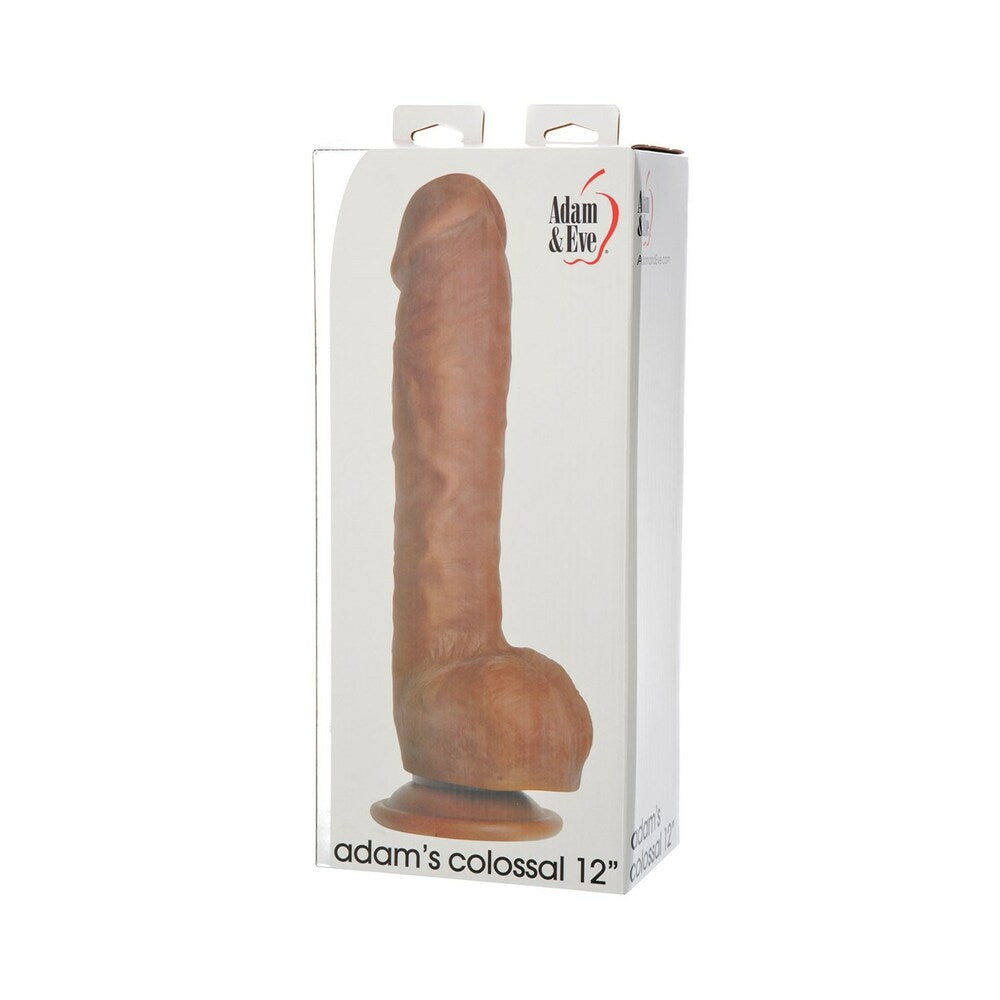 Adam & Eve Adam's Colossal 12 in. Dildo Brown-0