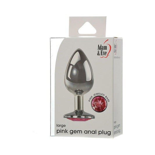 Adam & Eve Pink Gem Anal Plug Large-0